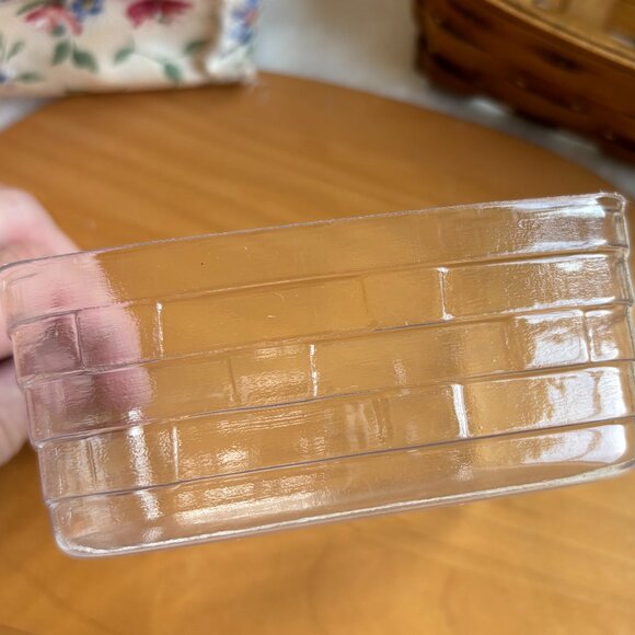 Vintage Longaberger Spring Floral Tarragon Basket Set With Protector Liners - Picture 9 of 16